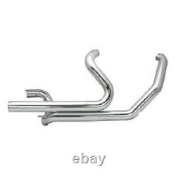 09-16 Harley Touring Chrome 1 3/4 True Duals Dual Head Pipes Exhaust 90332