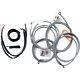 10-12 Stainless Steel Complete Handlebar Cable Kit For Harley 14-17 Touring