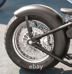 11 Wide Phosphate Etched Steel Round Top Rigid Rear Fender For Harley Custom
