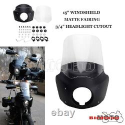 15 Tall Front Headlight Fairing Windshield For Harley Sportster XLH883 XL1200