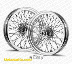 16x3.5 60 Spoke Wheel Set For Harley Softail Fatboy Deluxe Heritage 1984-1999