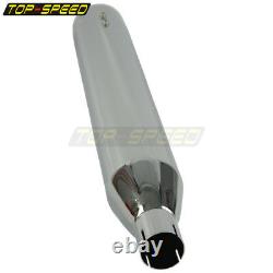 1 Pair Chrome Slip-On Exhaust Mufflers Silencers For Harley Touring 1995-2017