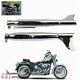 1 Pair Fishtail Slip On Mufflers Exhaust Pipes For Harley Touring 1995-2019