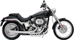 21 Chrome SuperMeg Full Exhaust Sup. 828-71454 For 90-06 Harley Softail & Dyna