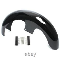 21 Wrap Front Fender Gloss Black For Harley Touring Electra Road Glide Baggers