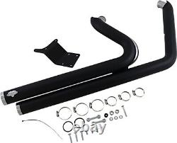 2-2 Big Shots Staggered Black Full Exhaust VaH. 47938 For 06-17 Harley Dyna