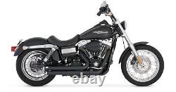 2-2 Big Shots Staggered Black Full Exhaust VaH. 47938 For 06-17 Harley Dyna