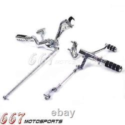 2 Extended Forward Control Foot Pegs Kit Set For Harley Sportster 1200 Roadster