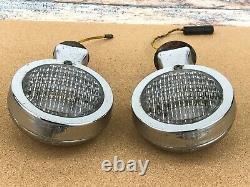 (2) Vintage Backup Reverse Light Lamp PMCo 401 GM Accessory 40s 50s, Tested