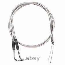 31 Inch Stainless Steel Throttle & Idle Cable Set Harley Davidson Motorcycles