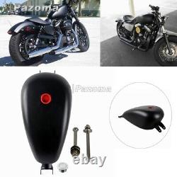 3.3 Gallon Smooth EFI Gas Fuel Tank Black For Harley Sportster XL1200 883 07-19