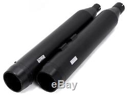 4.5 Black Snub Nose Slip-On Mufflers Exhaust Pipes 17-19 Harley Touring Bagger