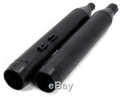 4.5 Black Snub Nose Slip-On Mufflers Exhaust Pipes 17-19 Harley Touring Bagger