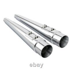4 Megaphone Slip-On Mufflers Exhaust Pipes Fit For Harley Touring Models 95-16