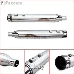 4 in Roaring Series Slip-On Mufflers Exhaust For Harley Touring Road King 95-17