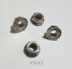 4x Stainless Steel Harley Davidson, Buell, sportster, Exhaust flange nuts