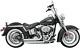 Bassani 2-2 Chrome Firesweep Exhaust For 86-17 Harley Softail Flstf Fxst Flst