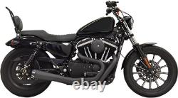 Bassani Black 2-1 Road Rage Megaphone Exhaust for 04-21 Harley Sportster XLN