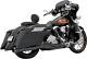 Bassani Black 4 Road Rage Motorcycle Exhaust 95-16 Harley Touring Bagger Flhx
