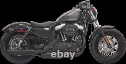 Bassani Black Firepower Slip On Exhaust Mufflers for 14-19 Harley Sportster XL