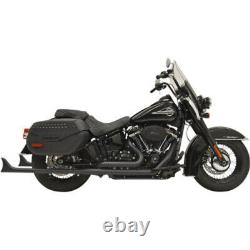 Bassani Black True Dual Exhaust 36 1-7/8 Fishtail Harley Softail M8 No Baffles