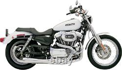 Bassani Chrome 2-1 Road Rage Megaphone Exhaust for 86-03 Harley Sportster XLH