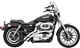 Bassani Chrome Scalloped Radial Sweeper Exhaust For 86-03 Harley Sportster Xlh