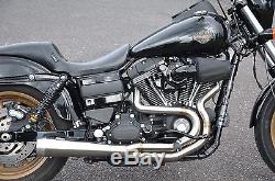 Bassani Greg Lutzka Edition Exhaust 2 into 1 Pipe Harley Dyna Stainless Steel SS