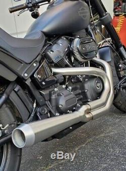 Bassani Road Rage 3 Megaphone 2 Into 1 Stainless Exhaust Pipe 18+ Harley Softail