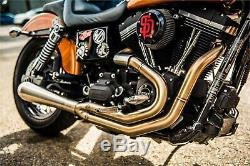 Bassani Road Rage III 2-Into-1 Exhaust System 1D1SS Harley FXD Dyna 91-17