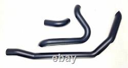Bassani True Dual Down Under Head Pipes Exhaust Set Black 17-20 Harley Touring