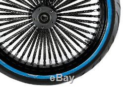 Black 21 3.5 Mammoth Evo 52 Spoke Front Wheel Tire Package 00-07 Harley Touring