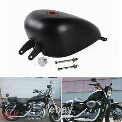 Black 3.3 Gallon Gas Fuel Tank For Harley Davidson Sportster 883 1200 2007-2020