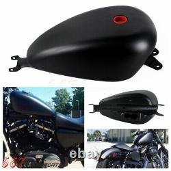 Black 3.3 Gallon Gas Fuel Tank For Harley Davidson Sportster 883 1200 2007-2020