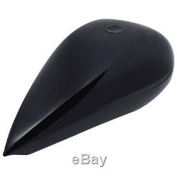 Black Custom 5 Stretched 4.5 Gallons FuelGas Tank For Harley Touring Road Glide