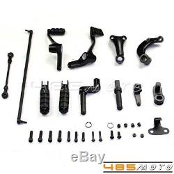 Black Forward Control Kit With Shifter & Foot Pegs For Harley-Davidson Iron 883