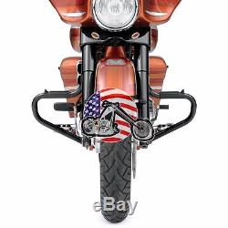 Black Lindby Multibar Engine Guard Highway Bar Crash Pegs 97-2019 Harley Touring
