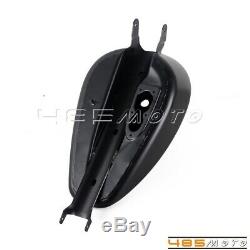 Black Motorcycle Gas Tank 3.3 Gallon EFI Oil Tank For Harley Sportster XL 07-Up