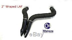 Black Wraped 2 Drag LAF Pipes Mufflers 4 Harley Touring Dyna Softail Sportster