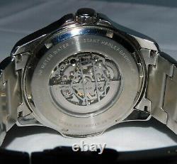 Bulova Harley Davidson 43mm Automatic Skull Dial Stainless Men's Watch 76A158