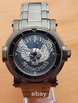 Bulova Harley Davidson 78a117 Rrp £229, Mens Stainless Watch 50mm Box & Booklet
