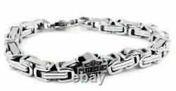 Byzantine Bracelet Harley-Davidson / Mod Jewelry Stainless Steel 209 / HSB0010
