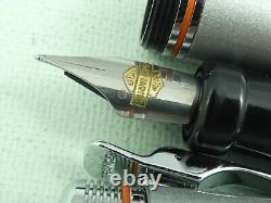 C1990 Vintage Harley Davidson Acier Silver Fountain Pen, CT, Med Nib MINT