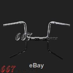Chrome 10 Rise1 1/4 Buffalo Style Ape Hanger Handlebars For Harley Motorcycle