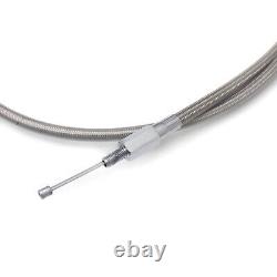 Chrome 12 Handlebar Extended Brake Line Cable Kit For 2007-2011 Harley Dyna FXD