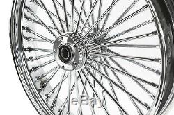 Chrome 21 3.5 46 Fat Daddy King Spoke Front Wheel Rim Harley Touring Dual Disc