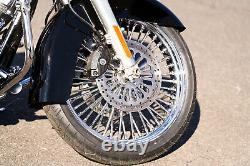 Chrome 21 3.5 46 Fat King Spoke Front Wheel Rim Harley Touring 08-20 Dual Disc