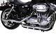 Chrome 2 Slip On Muffler Drag Pipes Exhaust Harley Sportster 2004-2013