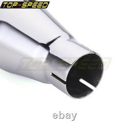 Chrome 3-1/4 Slip On Muffler CNC Billet Cap Exhaust For Harley Sportster 14-16