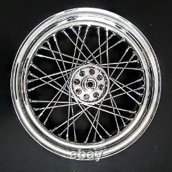 Chrome 40 Spoke Rear Wheel16 X 3 Drum Brake For Harley K 55-56 Sportster 57-78